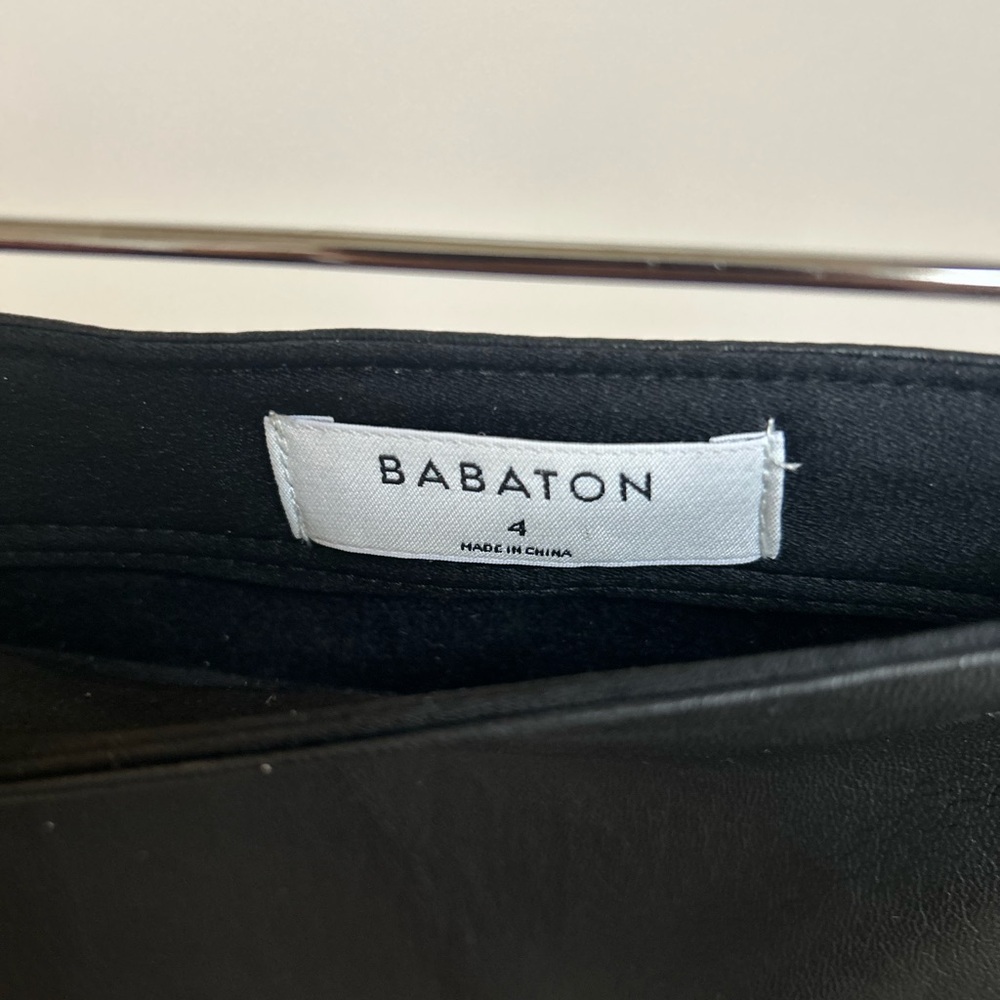 Babaton Black Pencil Skirt with Tie Detail - Picture 3 of 3